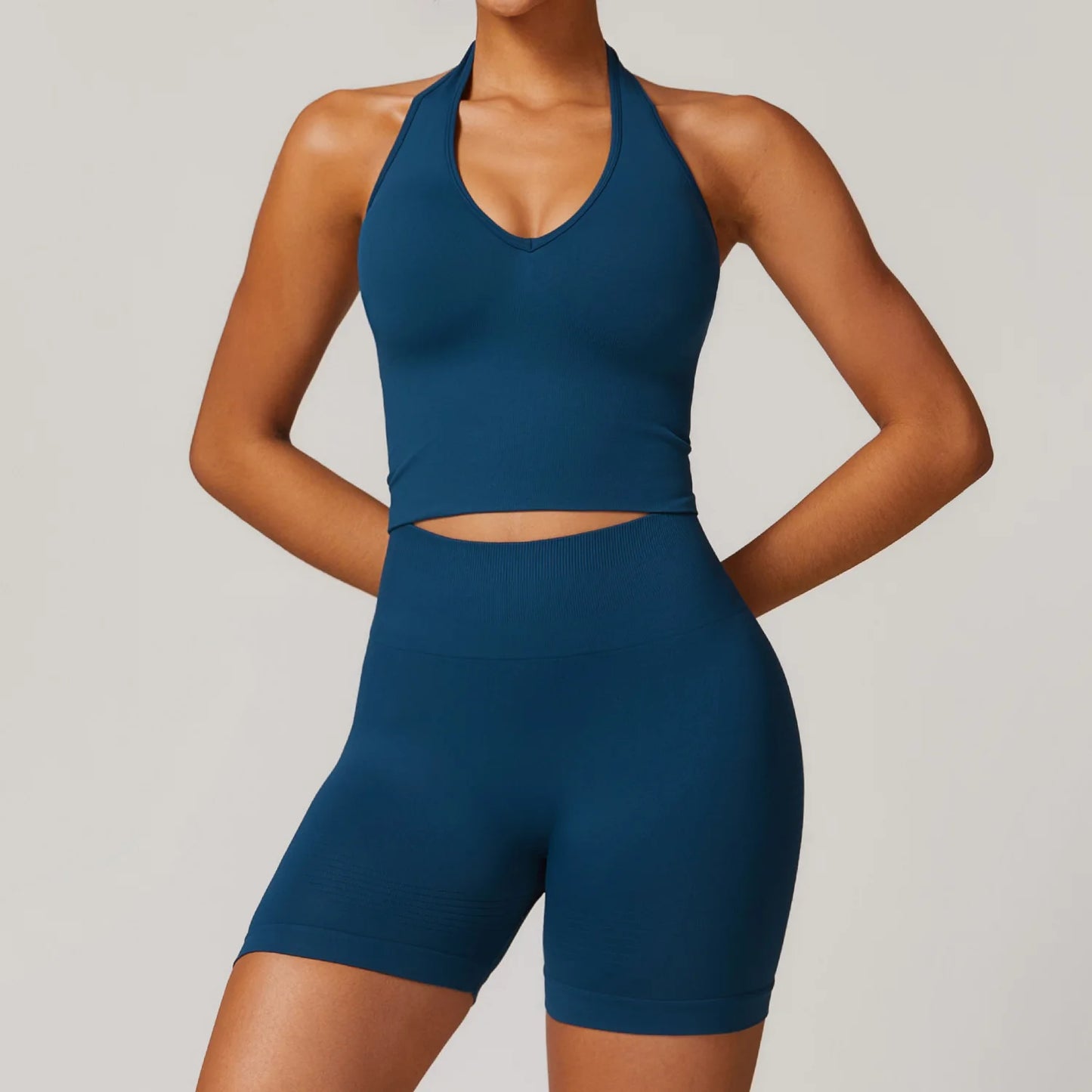 Seamless Gym Set Workout Clothes 2/3PCS Yoga Set Women's Sportswear Fitness Leggings Sports Bra Athletic Long Sleeve Yoga Suit