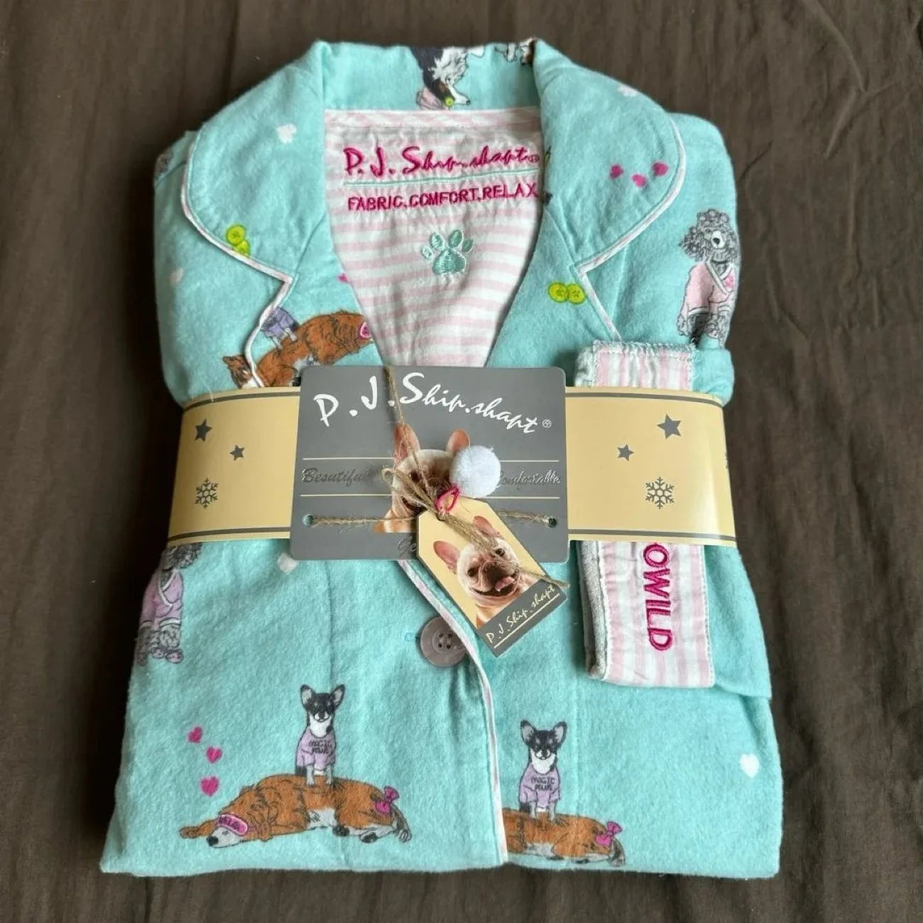 Women’s Cotton Cartoon Pajama Set – Long Sleeve Ankle-Length Pants Autumn Winter Homewear