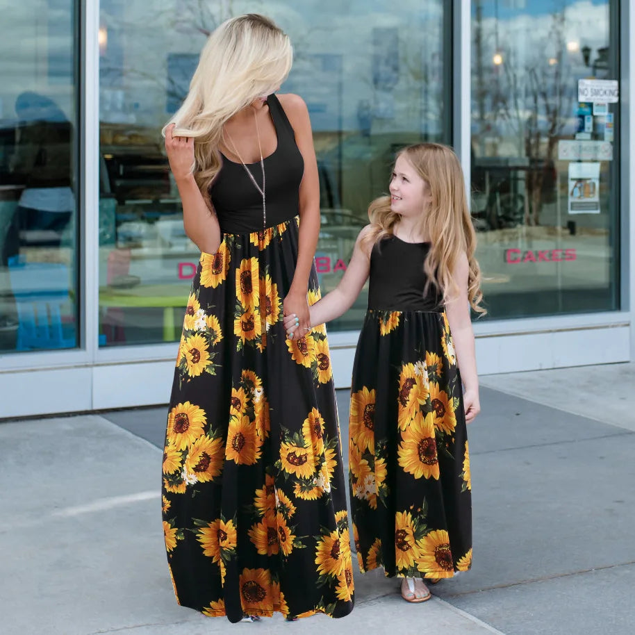 2026 Mom and Daughter Matching Polka Dot Summer Dresses – French-Inspired Family Outfits