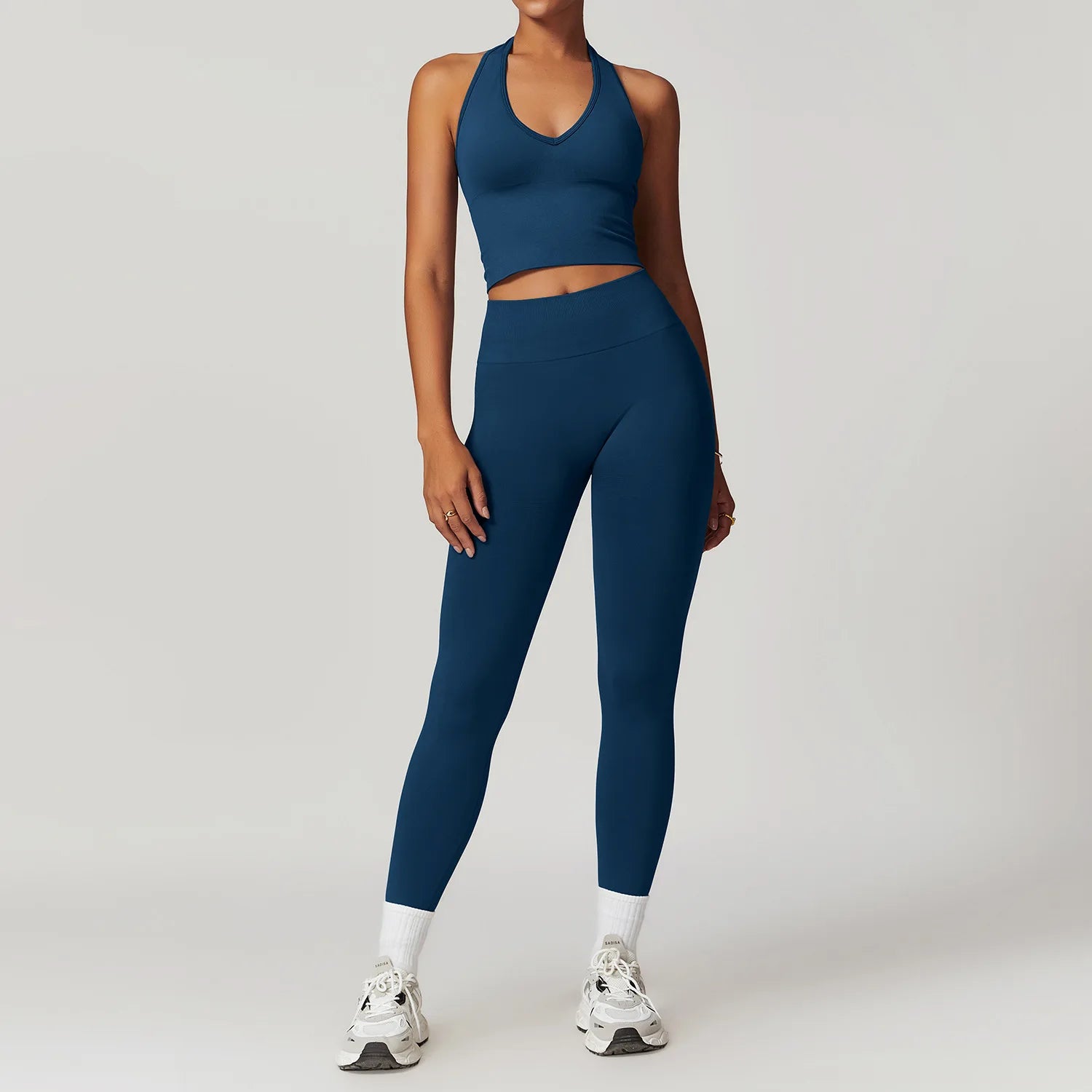 Seamless Gym Set Workout Clothes 2/3PCS Yoga Set Women's Sportswear Fitness Leggings Sports Bra Athletic Long Sleeve Yoga Suit