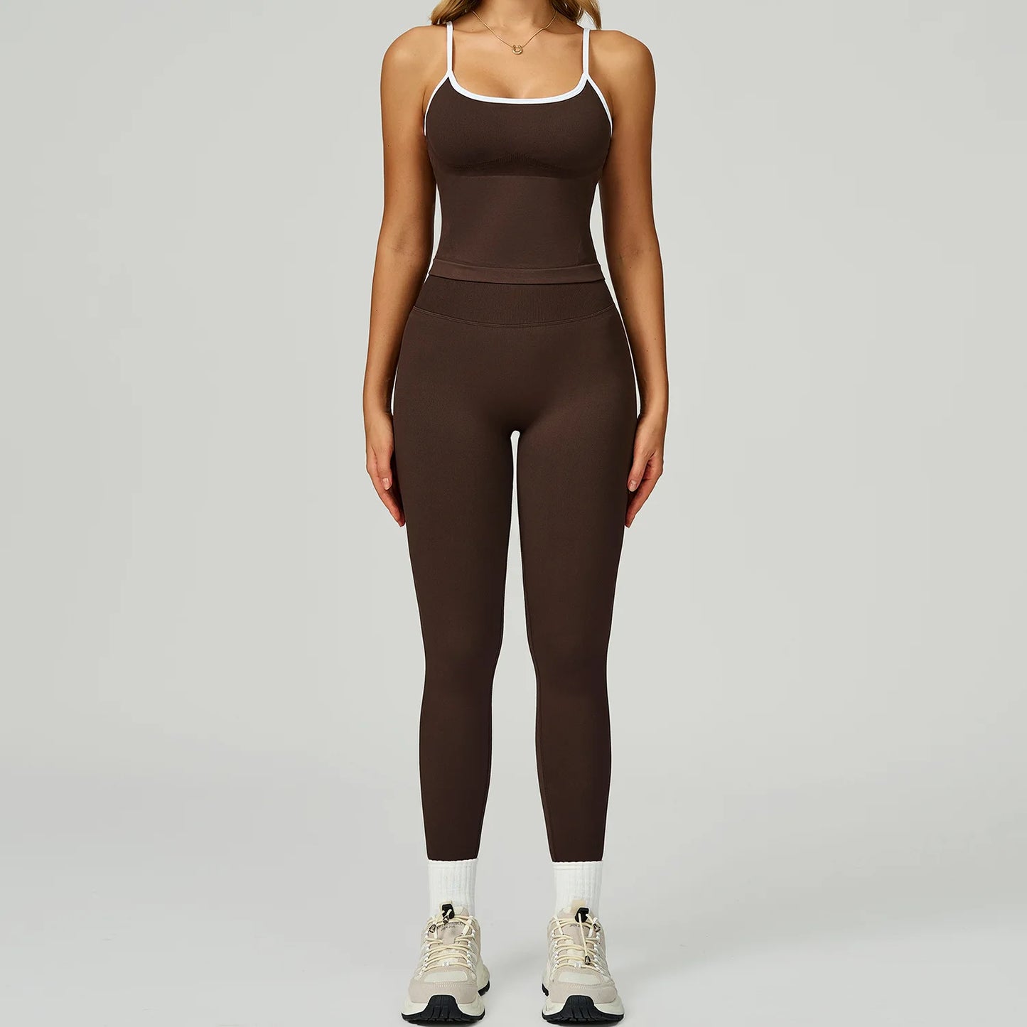 Seamless Yoga Set 2PCS Gym Workout Clothes Women Tracksuit Push Up Bra High Waist Leggings Fitness Top Sportswear Sports Suits
