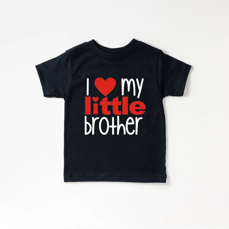 1PC Matching T Shirts Sibling Sisters Brother T-shirt I Love My Big Sister Family Clothing Kids Boys Clothes Baby Bodysuits