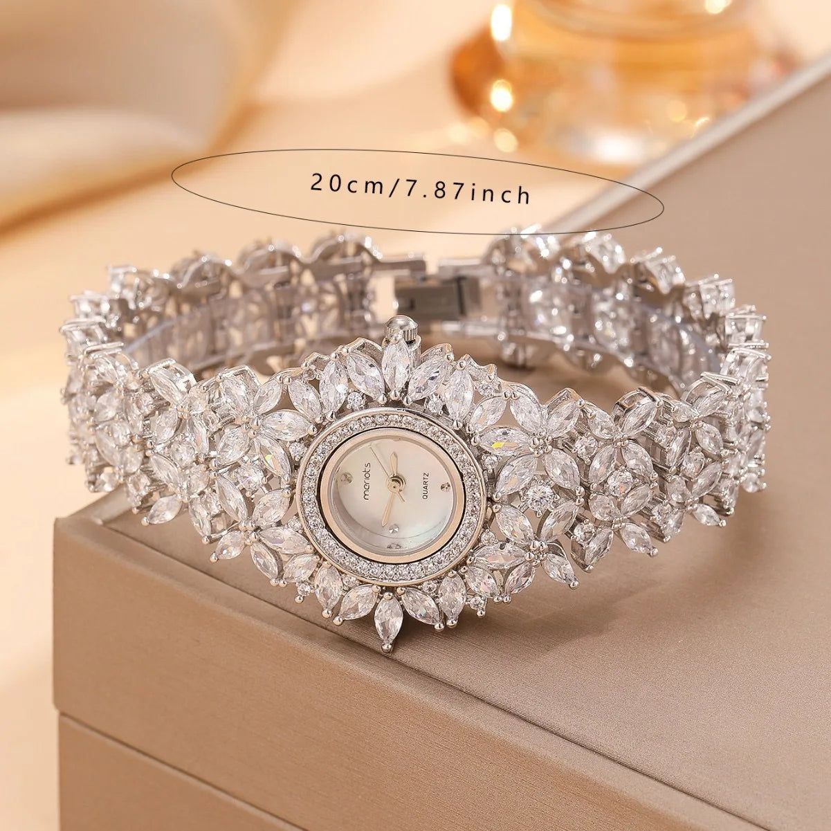 EYER Luxury Hot Fashion Full Zircon Crystal Geometric Bracelet Watch For Women Wedding Party Daily Jewelry Watch Accessories