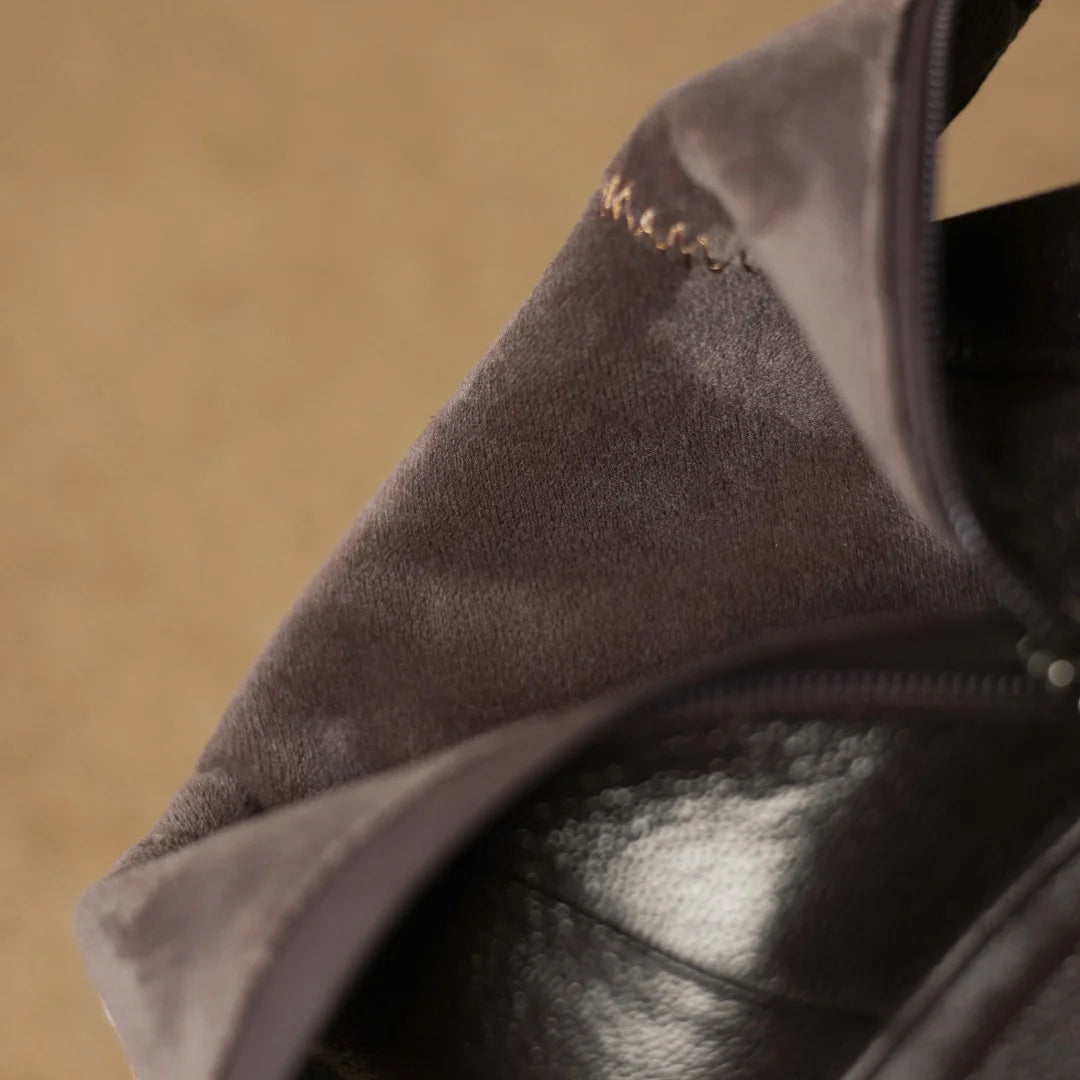 Women’s Genuine Sheepskin Ankle Boots with Side Zip – Round Toe, Soft Comfort, Thick Sole Casual Boots for Autumn