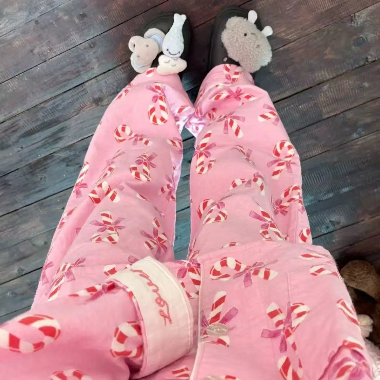 Women’s Cotton Cartoon Pajama Set – Long Sleeve Ankle-Length Pants Autumn Winter Homewear