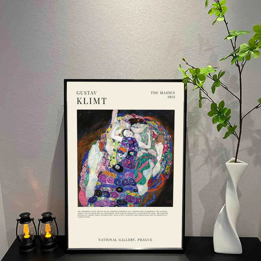 G-Gustav Klimt Poster Wall Art Print Poster Decorative Mural Modern Home Decor Birthday Gift Unframed Canvas Garage Room