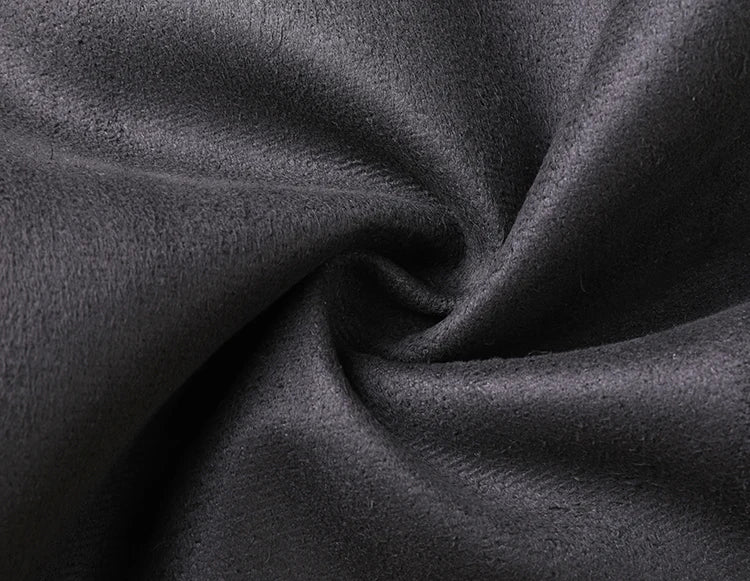 Fall Winter Fleece Loose Wide Leg Warm Leather Pants Women Button Pocket High Waist Thick PU Casual Straight Pants
