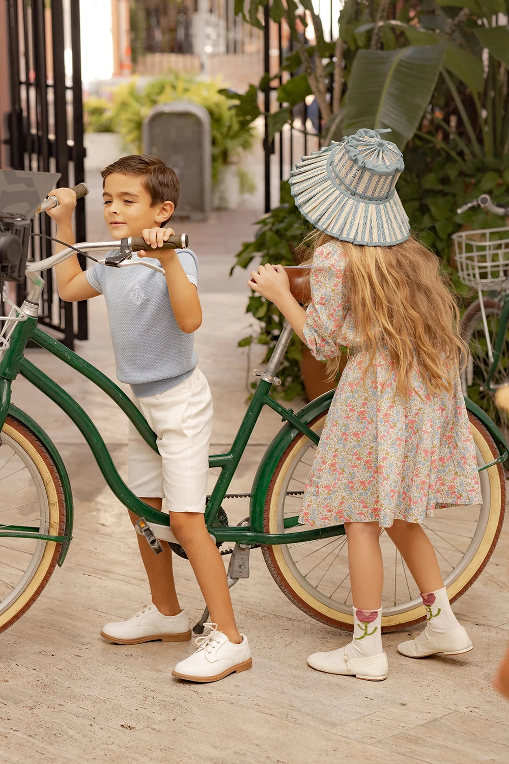 Chelsea Bloom Collection – Floral Smocked Baby Girl Overalls Set with Embroidery, Family Matching Outfit