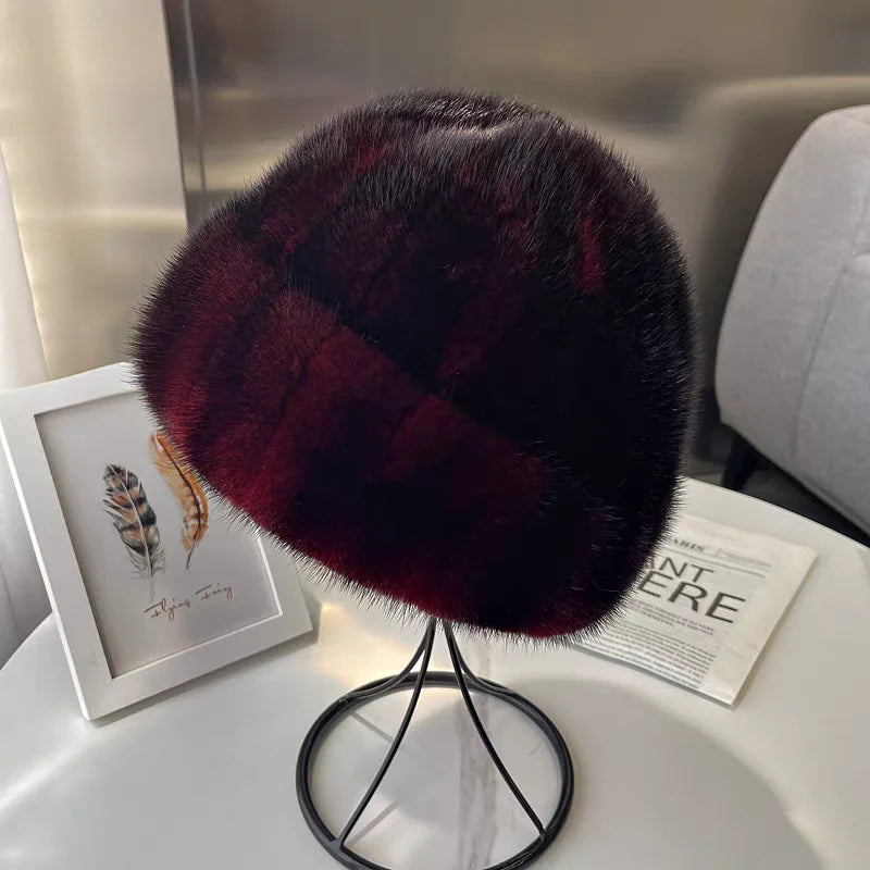 New Arrival Luxury Women’s Genuine Mink Fur Hat – Natural Real Fur Winter Cap