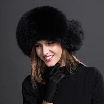 Beautiful Women's Natural Raccoon or Fox Fur Ushanka Hat