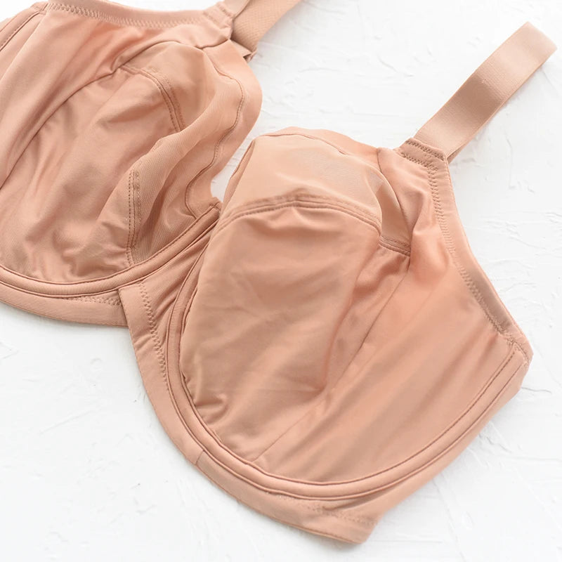 Womens Plus Size Minimizer Bra Full Coverage Non Padded Underwire Female Breathable Plus Size Lingerie 34 36 38 40 42 DD E F G H