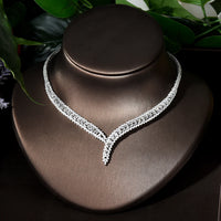 Elegant Rectangular Cubic Zirconia Wedding Jewelry Set - Perfect for Dubai and Nigeria Bridal Styles