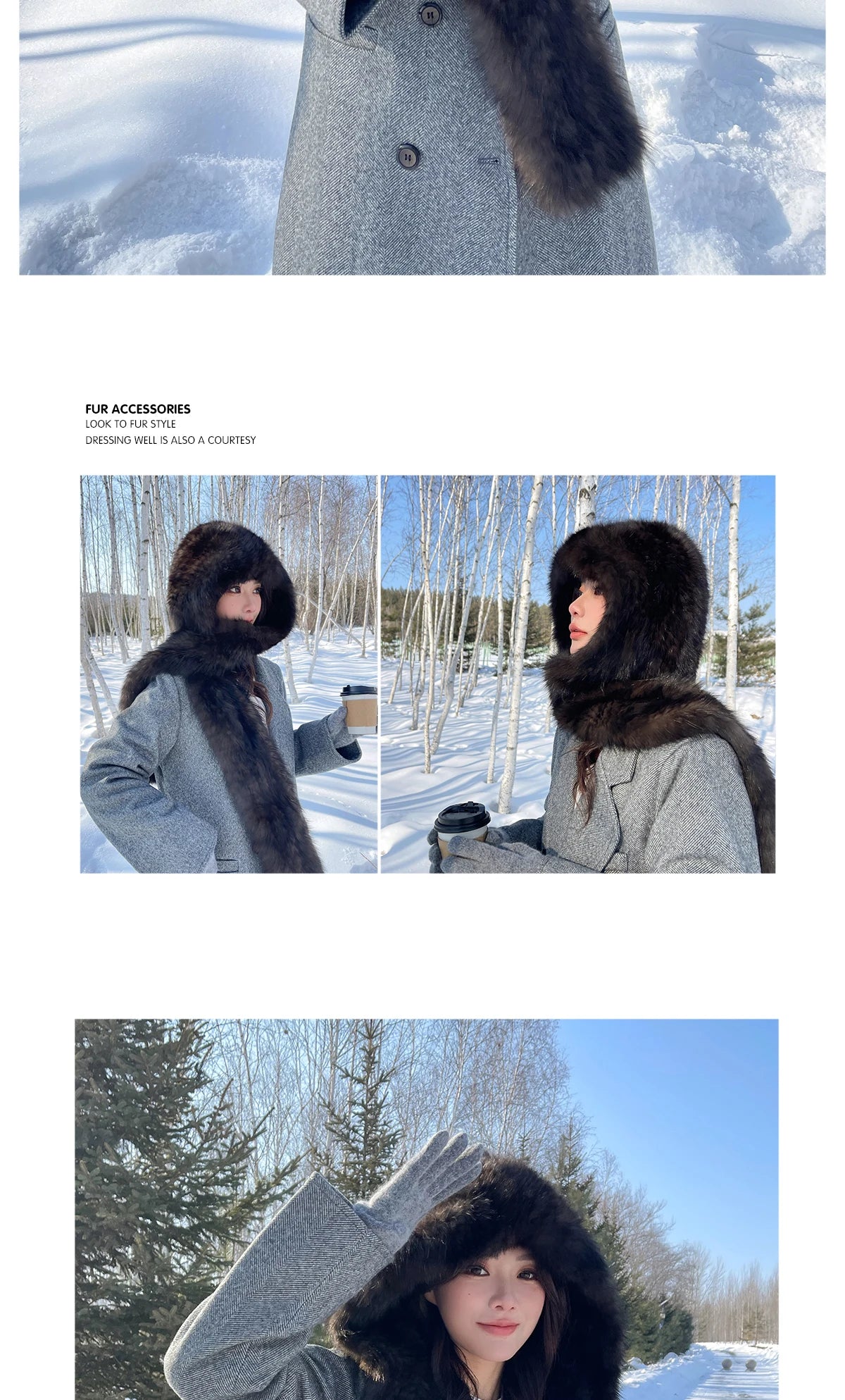 2025 Lady Real Sable Fur Hat Scarf Winter Warm Fluffy 100% Natural Sable Fur Hat Scarves Women Knitted Genuine Fur Cap Shawl