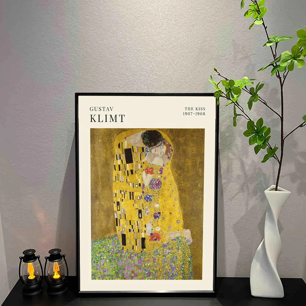 G-Gustav Klimt Poster Wall Art Print Poster Decorative Mural Modern Home Decor Birthday Gift Unframed Canvas Garage Room