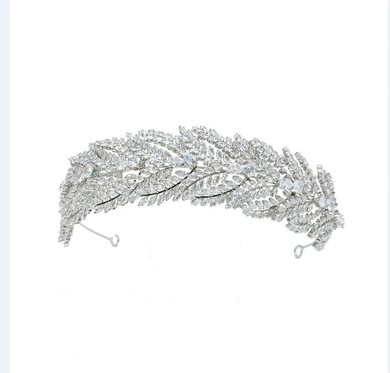 Crystal Bridal Headband – Luxury Zirconia CZ Wedding Hair Accessories, Tiaras & Crowns for Prom & Party