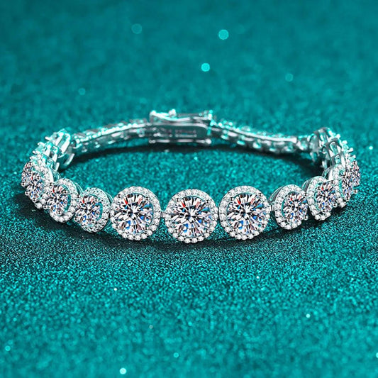 Serenity Moissanite Bracelet for Women - GRA Certified, S925 Silver, 18K Plated Fine Jewelry - HER SHOP