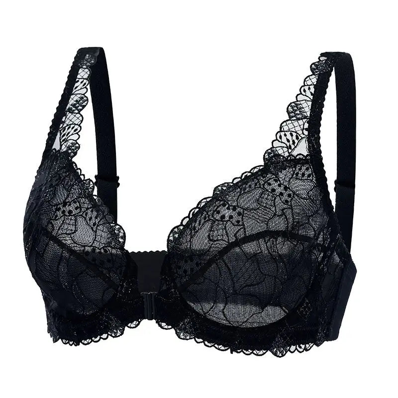 Front Button Women Bras Lady underwear Lace Summer Full Cup Thin Underwire Bras