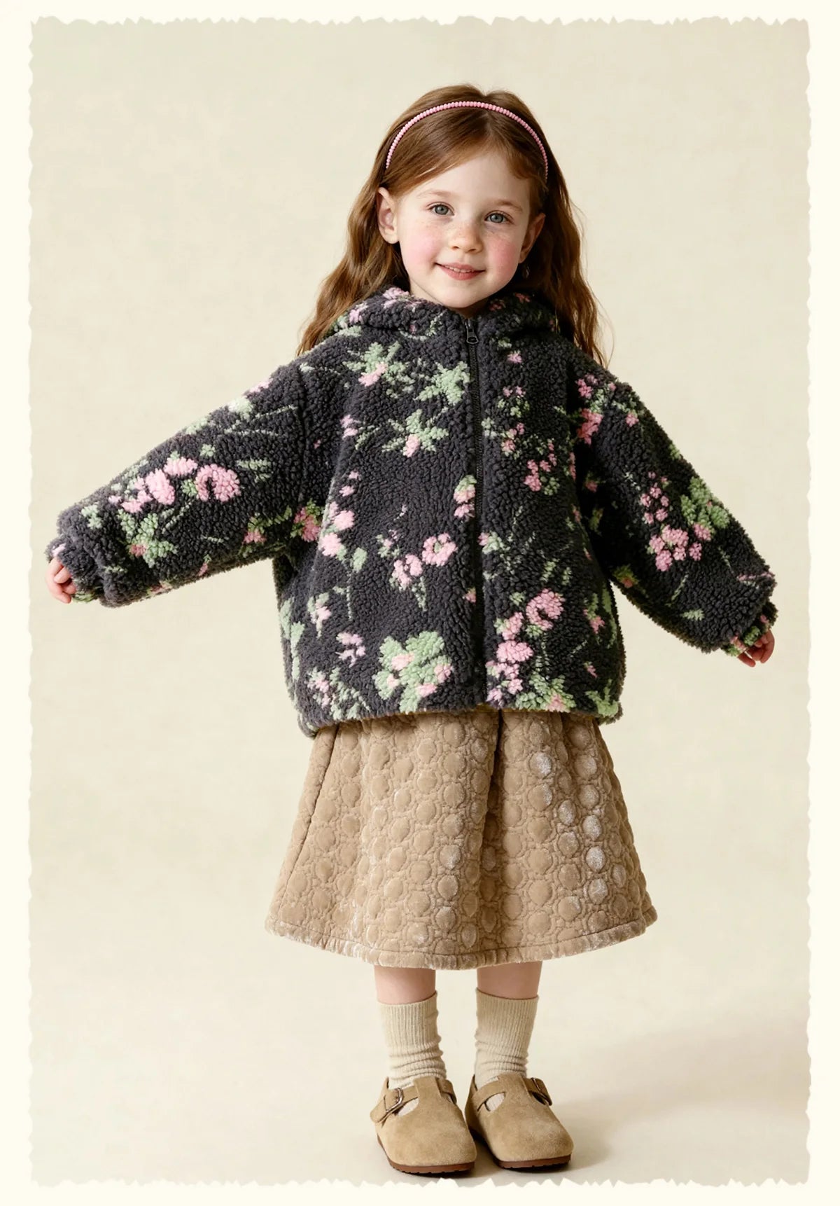 Kids Polar Fleece Bear Ear Hoodie – Winter Warm Zipper Jacket