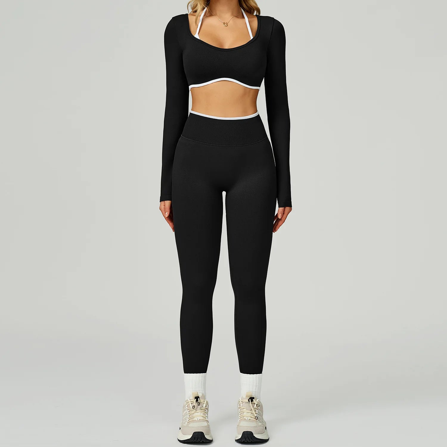 Seamless Yoga Set 2PCS Gym Workout Clothes Women Tracksuit Push Up Bra High Waist Leggings Fitness Top Sportswear Sports Suits