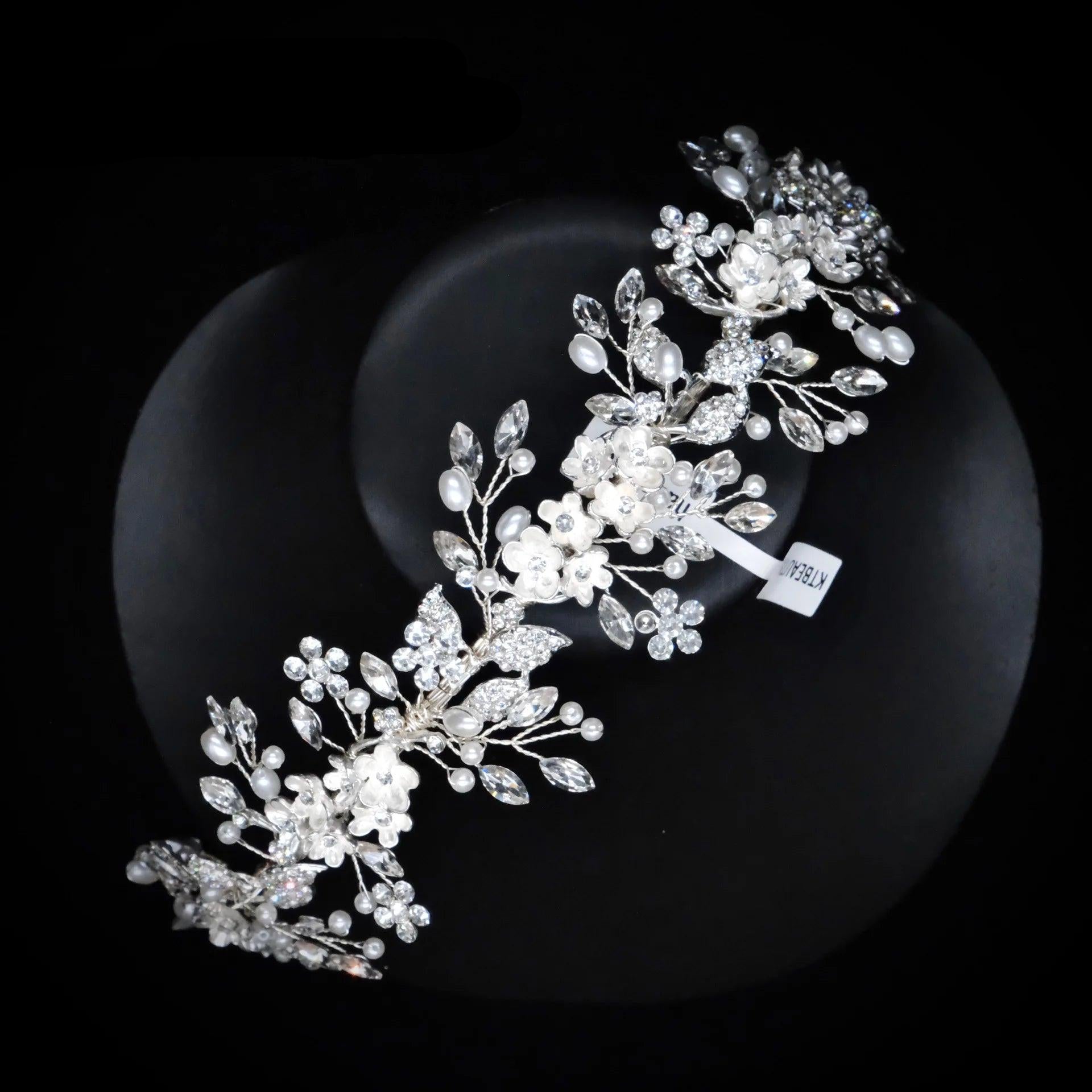 Handmade Crystal Tiara - Elegant Bridal Headpiece for Wedding Accessory and Women's Fashion Gift - HER SHOP