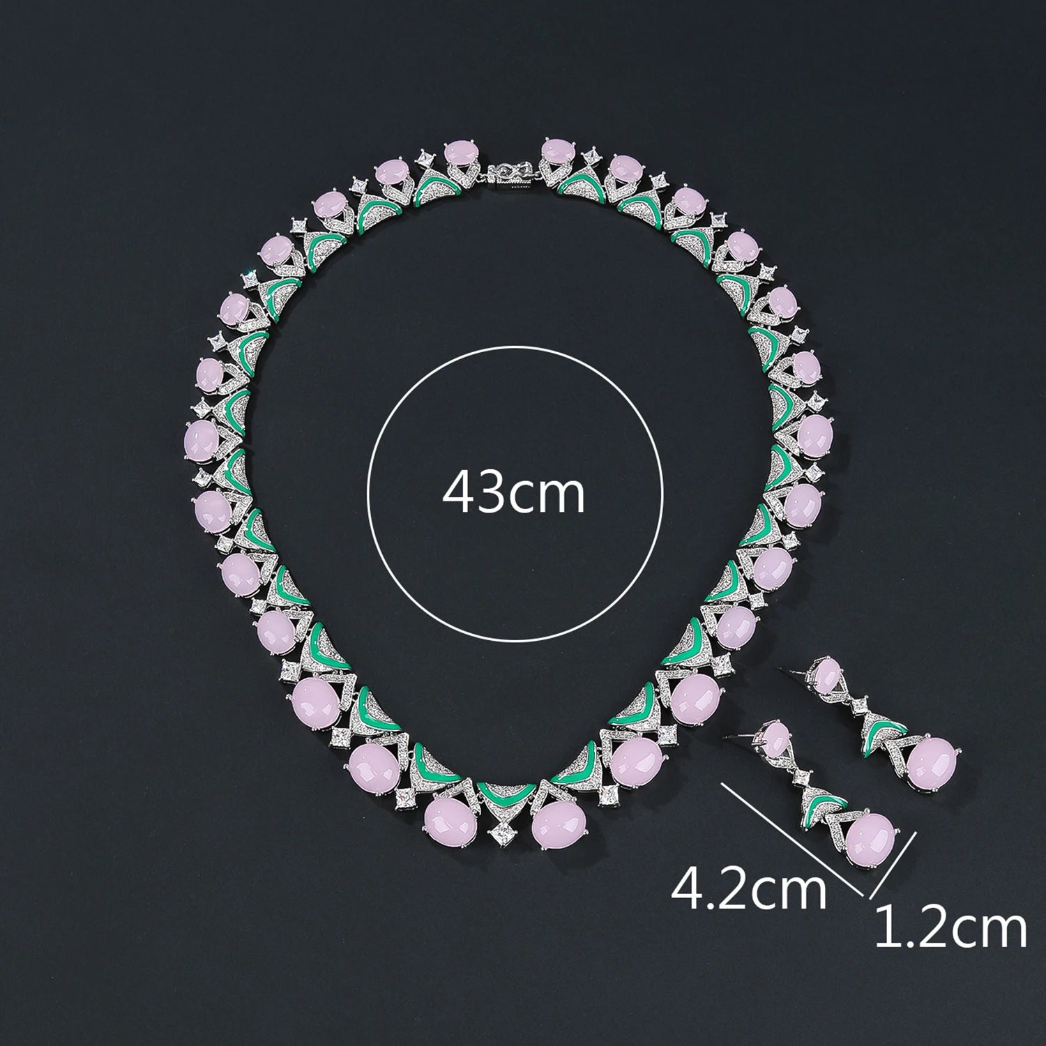 Luxury Cubic Zirconia Necklace & Earring Set for Women