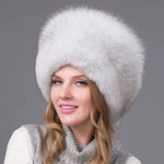 2024 Winter Fashion Women's Fox Fur Hat with Earmuffs - Natural Warmth