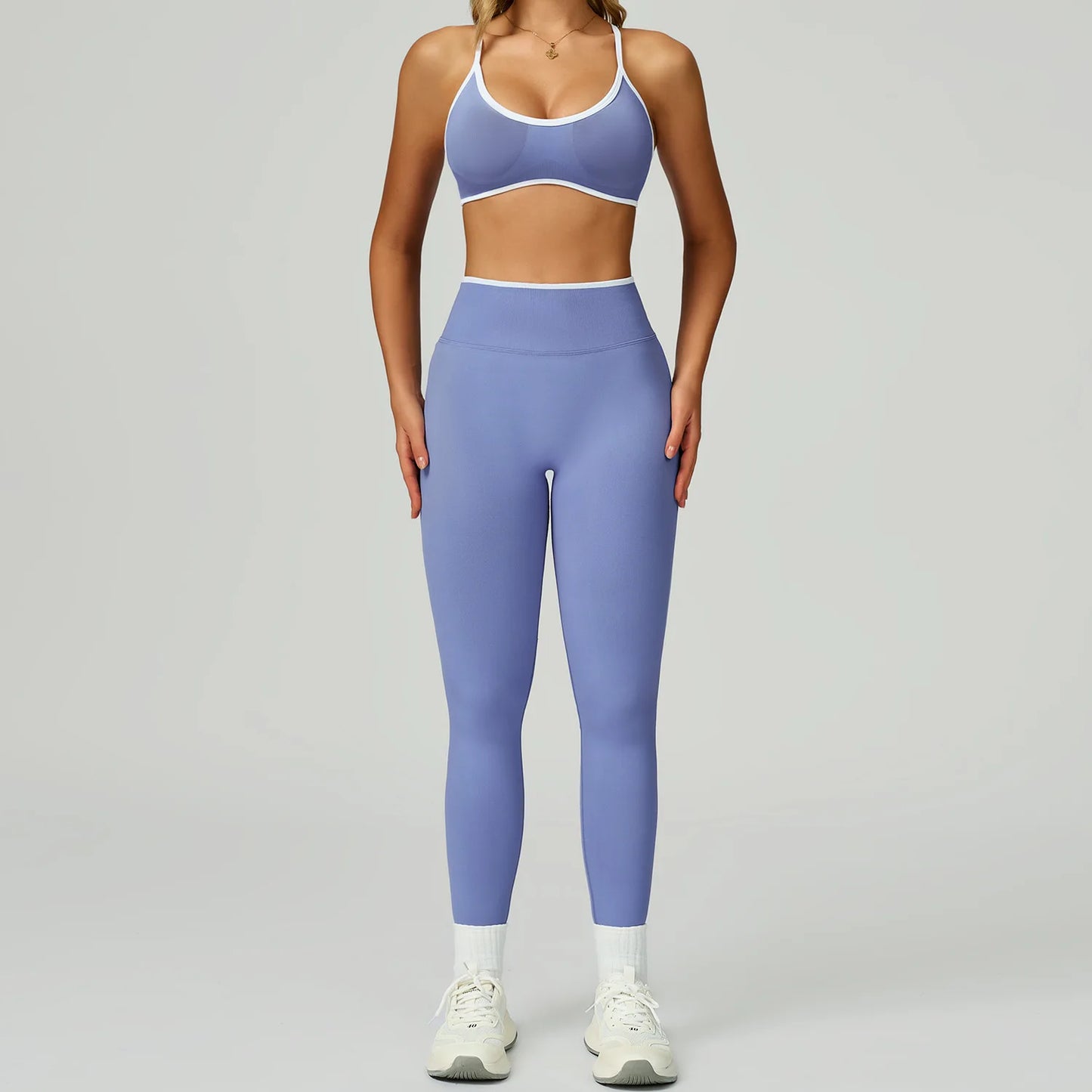 Seamless Yoga Set 2PCS Gym Workout Clothes Women Tracksuit Push Up Bra High Waist Leggings Fitness Top Sportswear Sports Suits