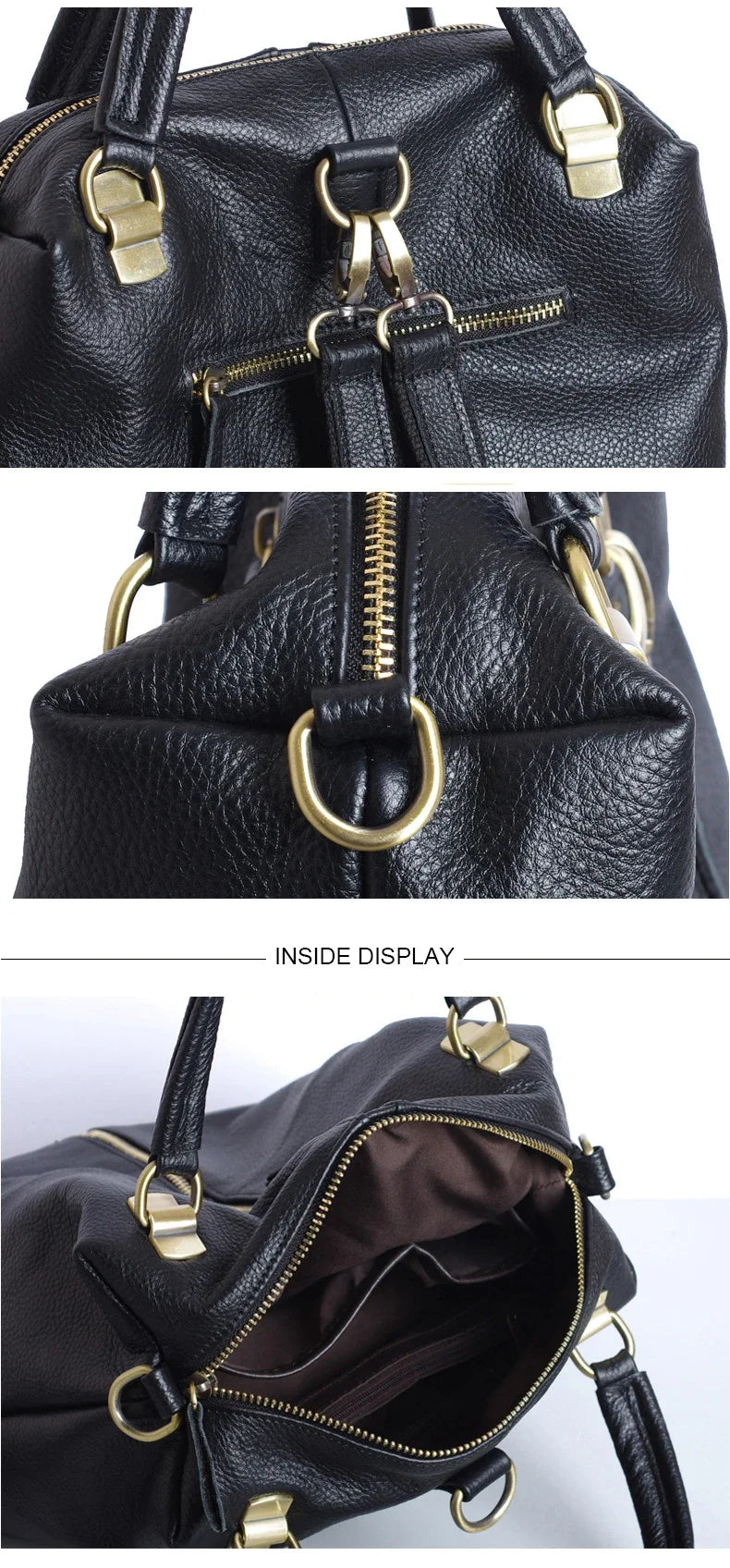 Women Leather Backpacks black Multi-purpose Dual-use womens backpack black Soft Leather Casual Daypacks Travel Ladies Bagpack