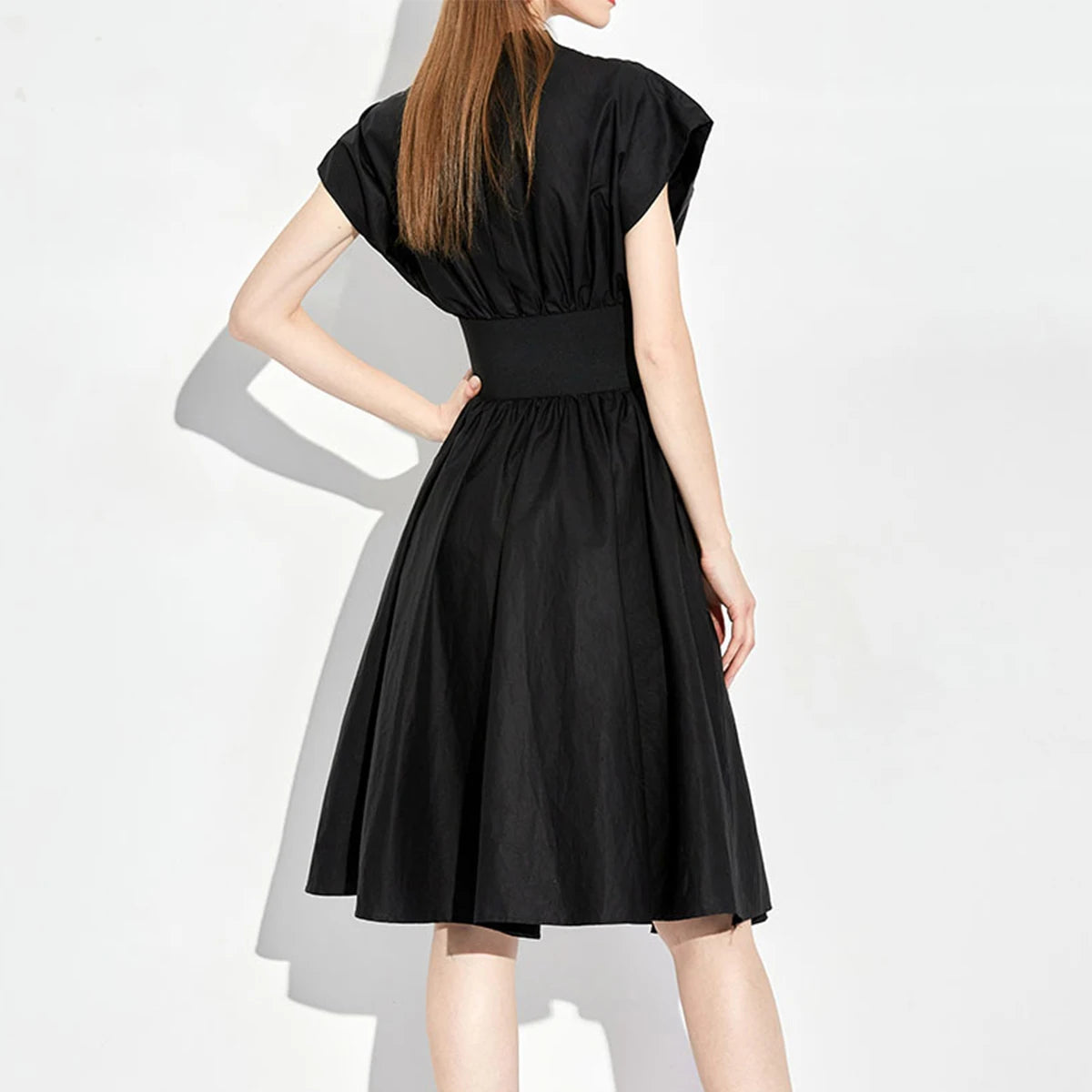 V-Neck Sleeveless A-Line Office Party Dress
