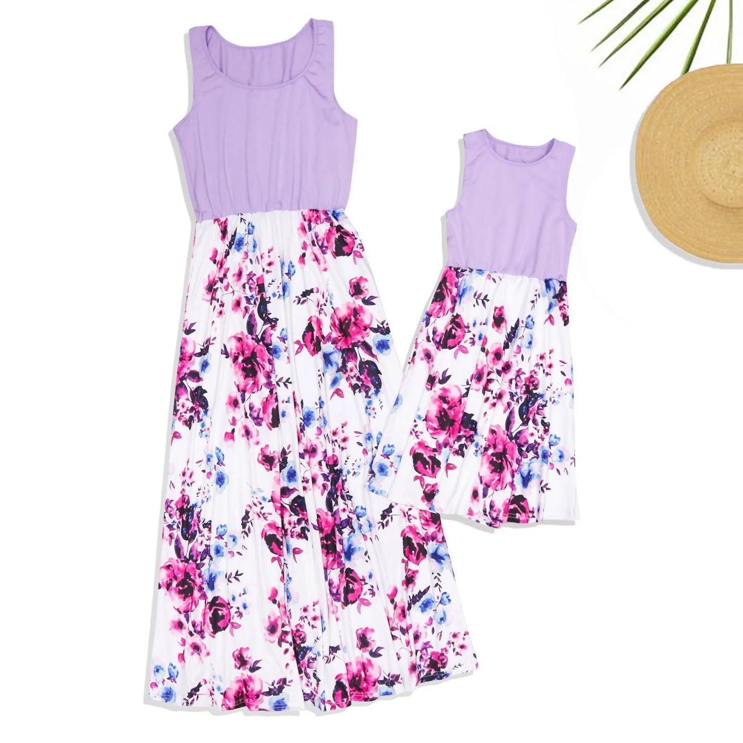 2026 Mom and Daughter Matching Polka Dot Summer Dresses – French-Inspired Family Outfits