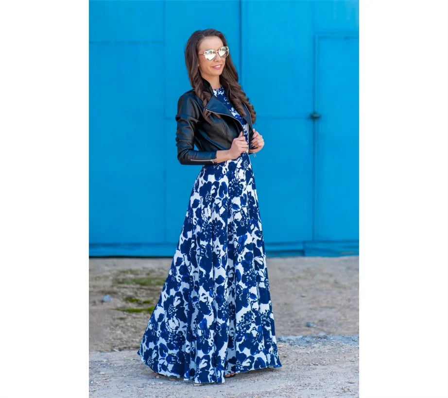Mom and Daughter Matching Floral Maxi Dress Set – Sleeveless Holiday Beach Vacation Dresses