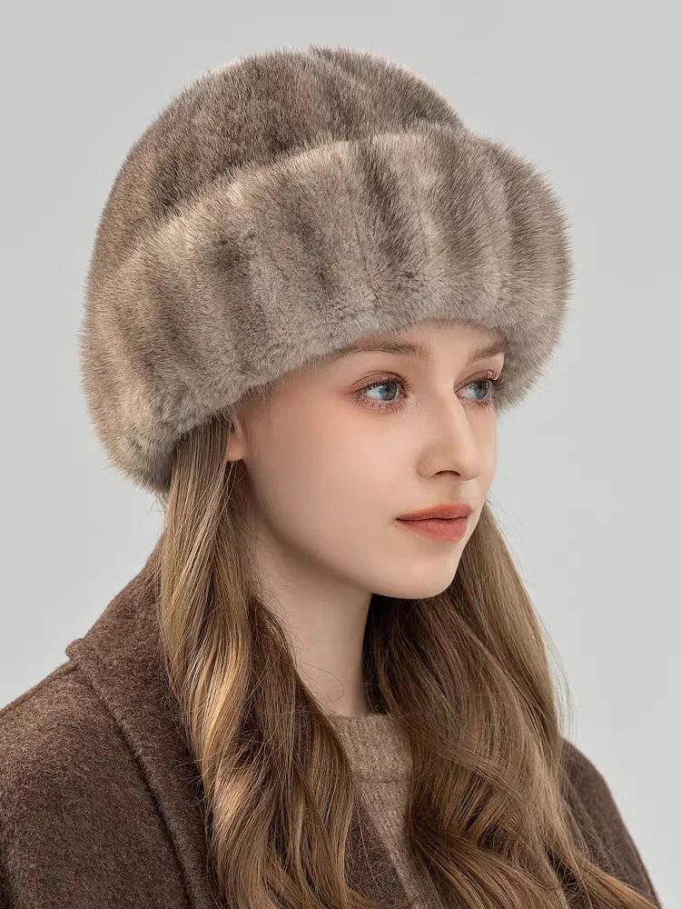 New Arrival Luxury Women’s Genuine Mink Fur Hat – Natural Real Fur Winter Cap