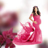 Ruffle One-Shoulder Maternity Dress