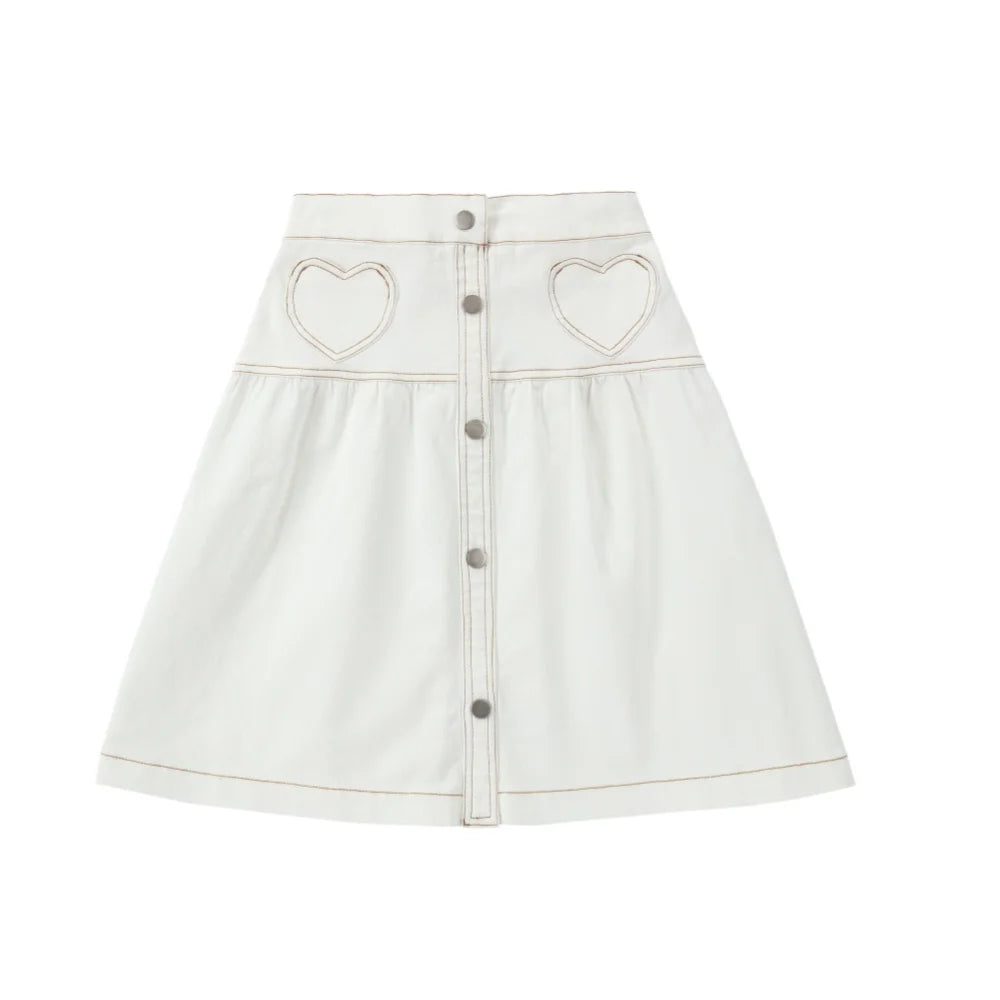 White Denim Collection – Cotton Jeans, Denim Jumpers, Skirts & Shirts for Girls, Boys & Family Matching Outfits