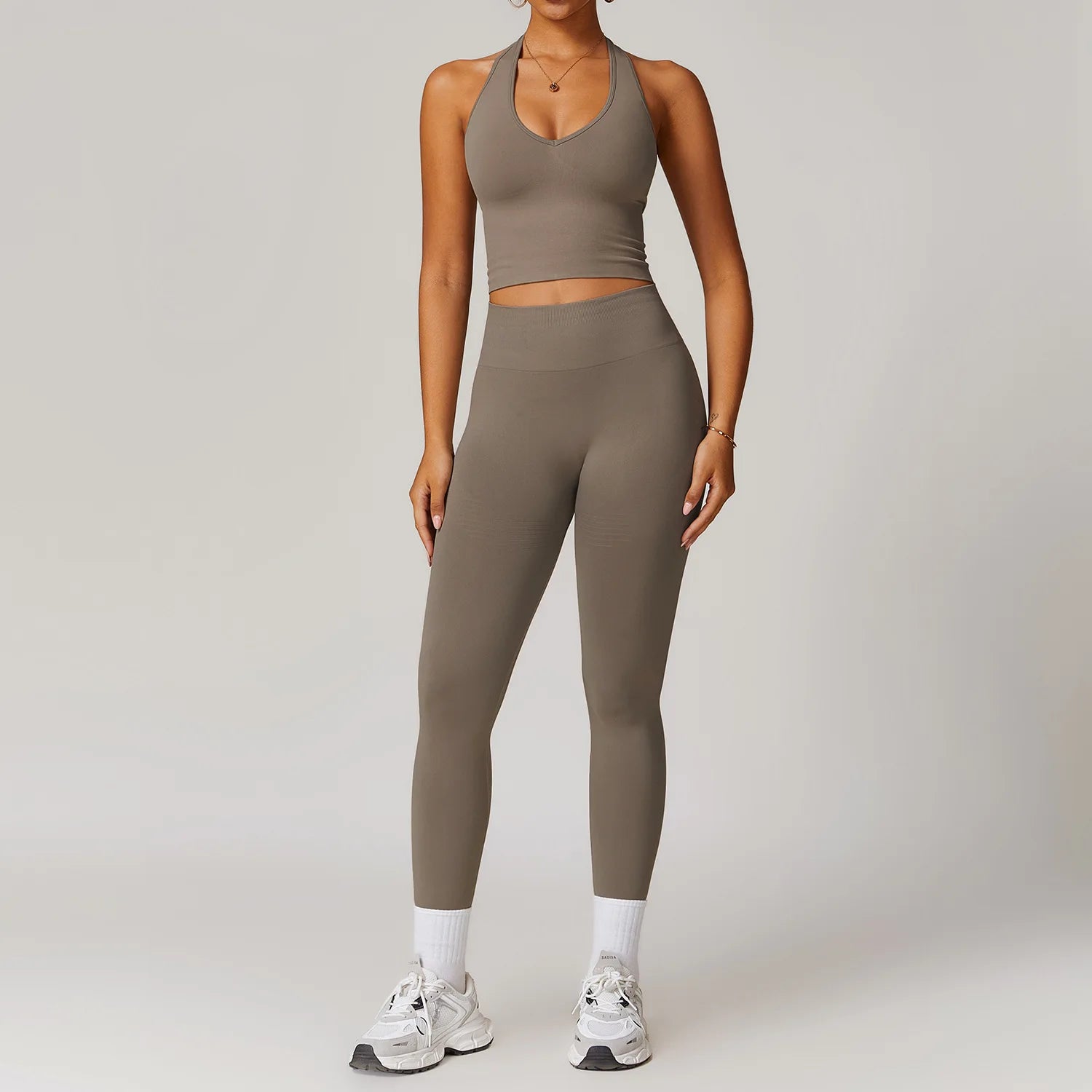 Seamless Gym Set Workout Clothes 2/3PCS Yoga Set Women's Sportswear Fitness Leggings Sports Bra Athletic Long Sleeve Yoga Suit