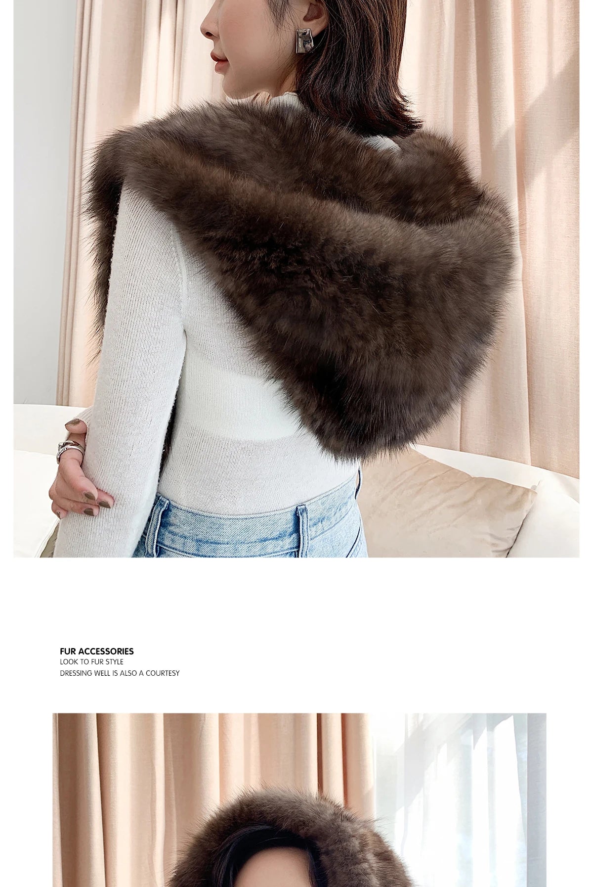 2025 Lady Real Sable Fur Hat Scarf Winter Warm Fluffy 100% Natural Sable Fur Hat Scarves Women Knitted Genuine Fur Cap Shawl
