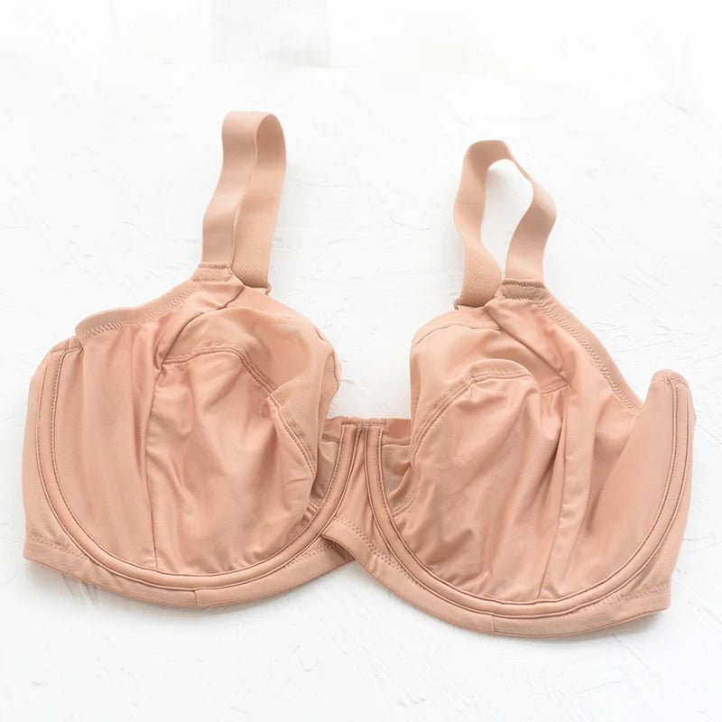 Womens Plus Size Minimizer Bra Full Coverage Non Padded Underwire Female Breathable Plus Size Lingerie 34 36 38 40 42 DD E F G H