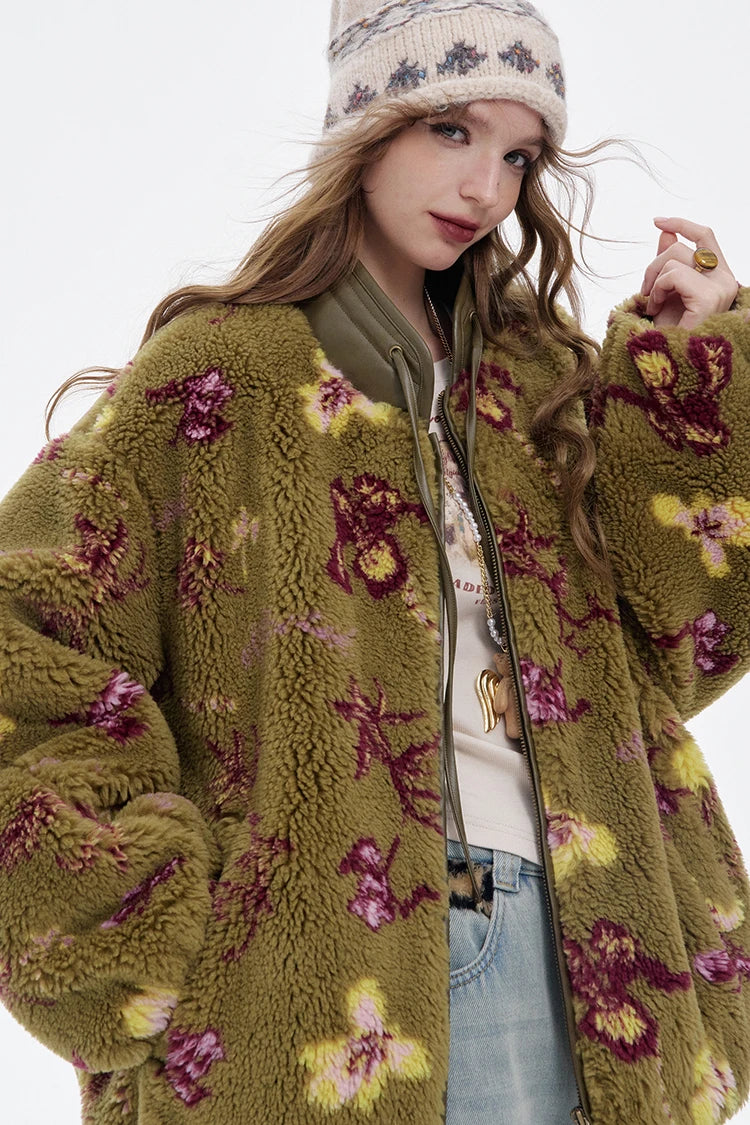 New Arrivals Floral Graphic Coat For Women