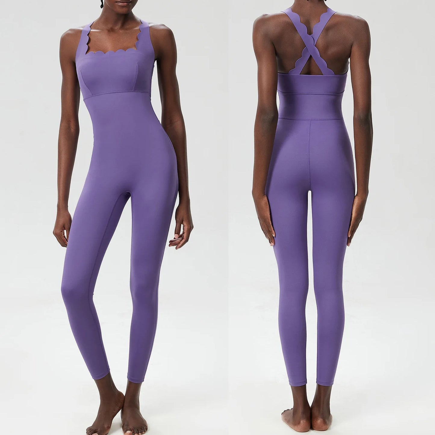 One-Piece Yoga Jumpsuit Women Gym Running Suit Super Soft Slim Fit Fitness Onesie Breathable High Stretch Workout Clothes Tights