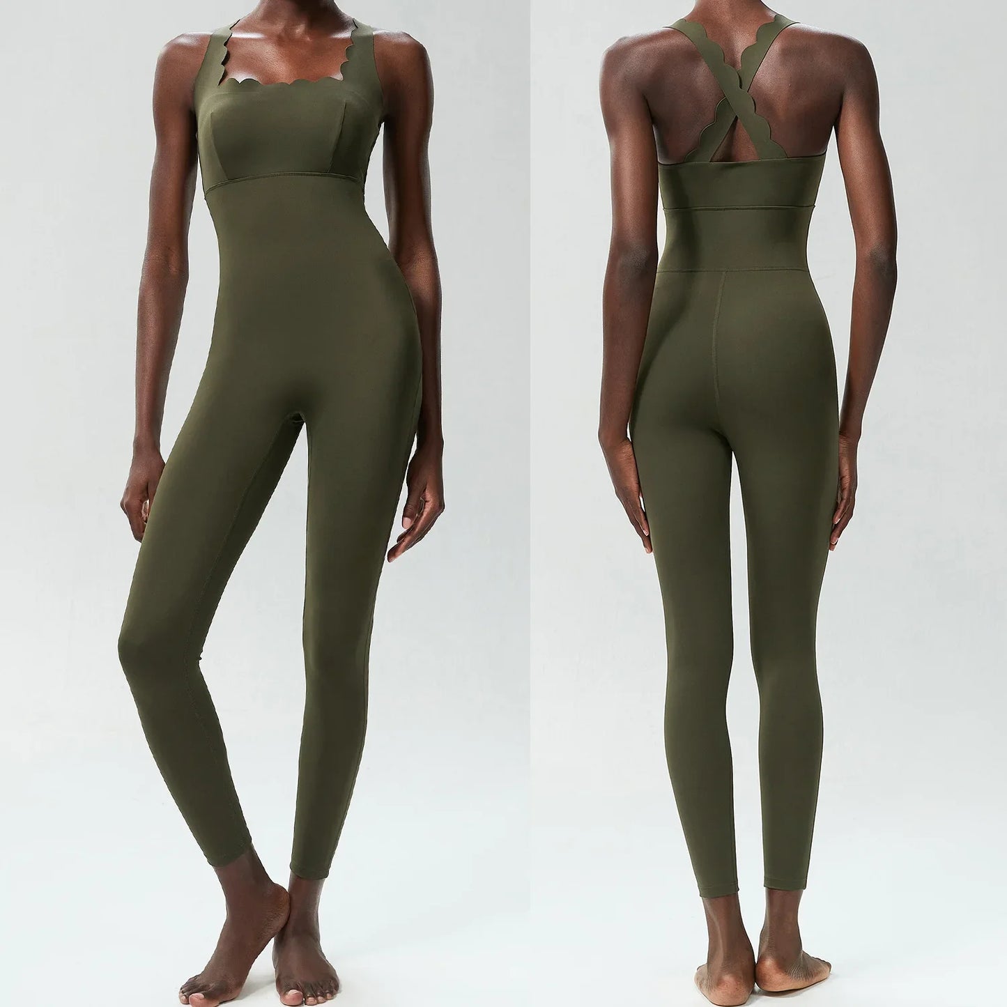 One-Piece Yoga Jumpsuit Women Gym Running Suit Super Soft Slim Fit Fitness Onesie Breathable High Stretch Workout Clothes Tights