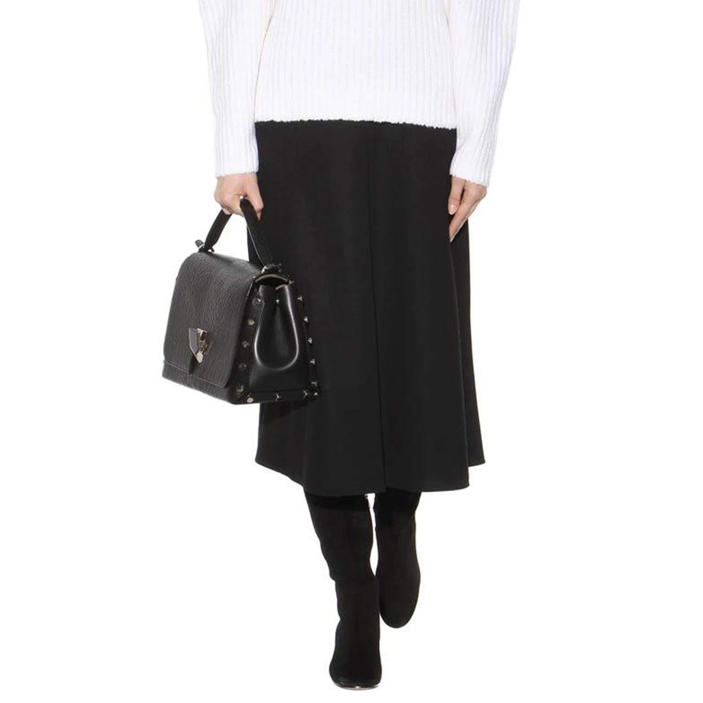 Plus Size Cow Suede Over-the-Knee High Heel Boots for Women – Retro Winter Long Boots with Zipper and Round Toe (Sizes 33–46)