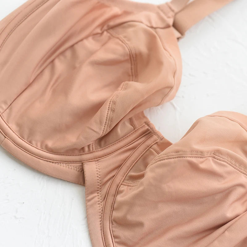 Womens Plus Size Minimizer Bra Full Coverage Non Padded Underwire Female Breathable Plus Size Lingerie 34 36 38 40 42 DD E F G H