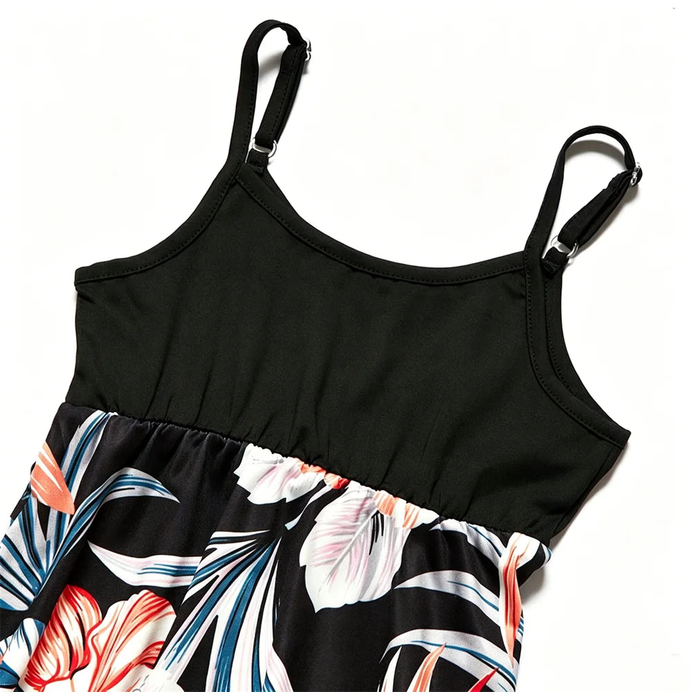 Summer Boho Mother Daughter Matching Maxi Dress & Baby Romper