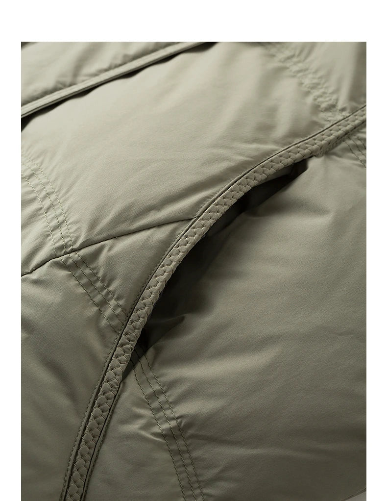 Women 90% White Duck Down Thick Down Jacket 2025 Winter New Fur Collar Hooded Extra Long Warm Jacket Coat