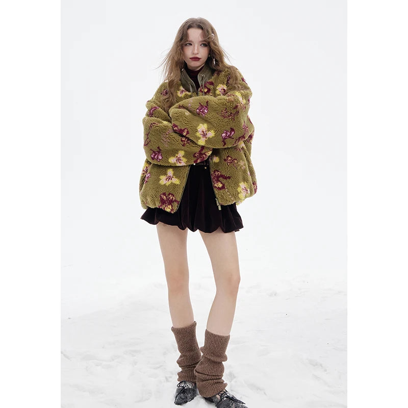 New Arrivals Floral Graphic Coat For Women