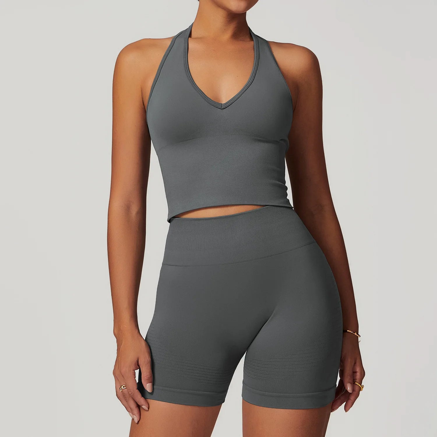 Seamless Gym Set Workout Clothes 2/3PCS Yoga Set Women's Sportswear Fitness Leggings Sports Bra Athletic Long Sleeve Yoga Suit