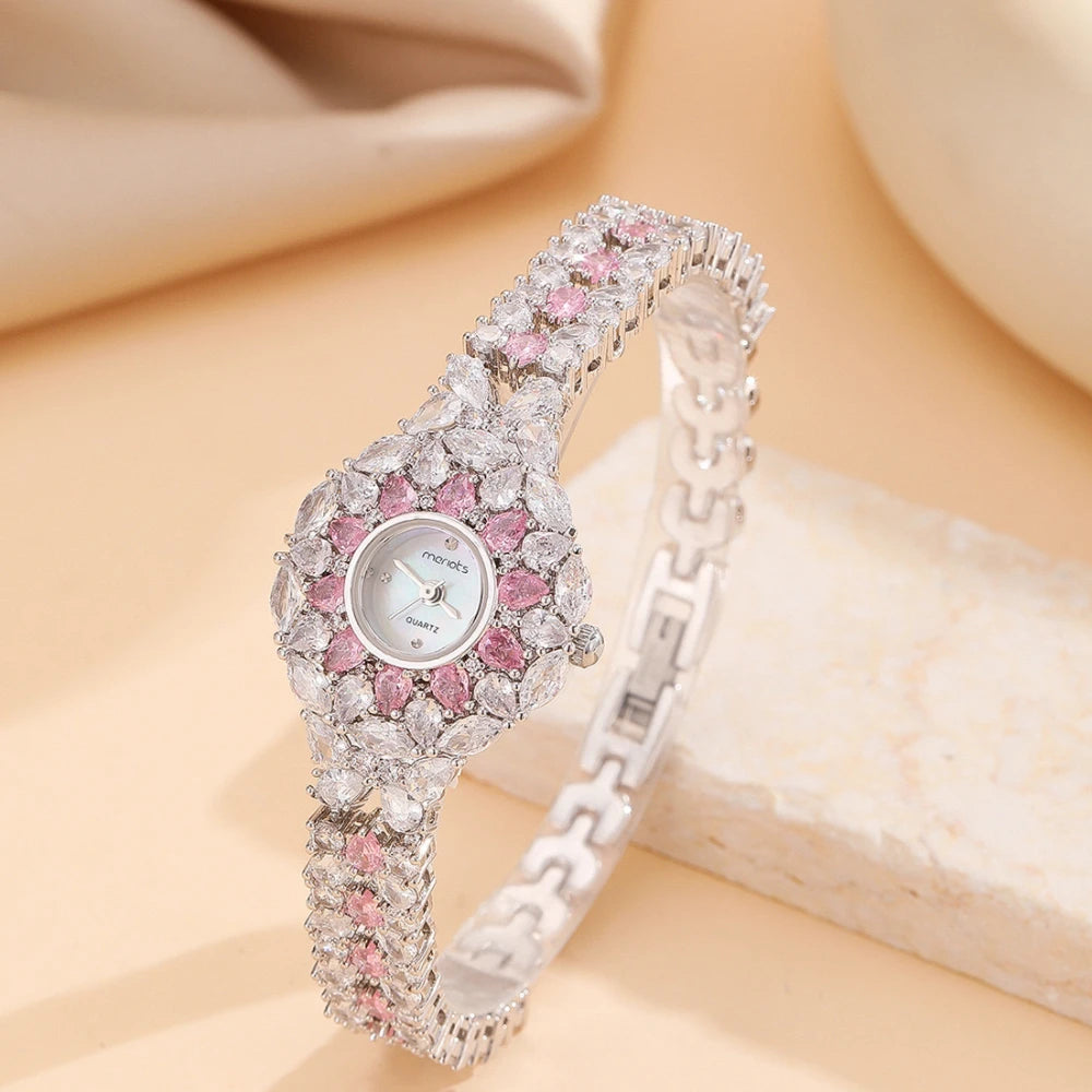 Luxury Fashion Simple Design Romantic Sweet Style Bracelet Watch For Women Wedding Party Dating Jewelry Gift Watch Accessories - HER SHOP