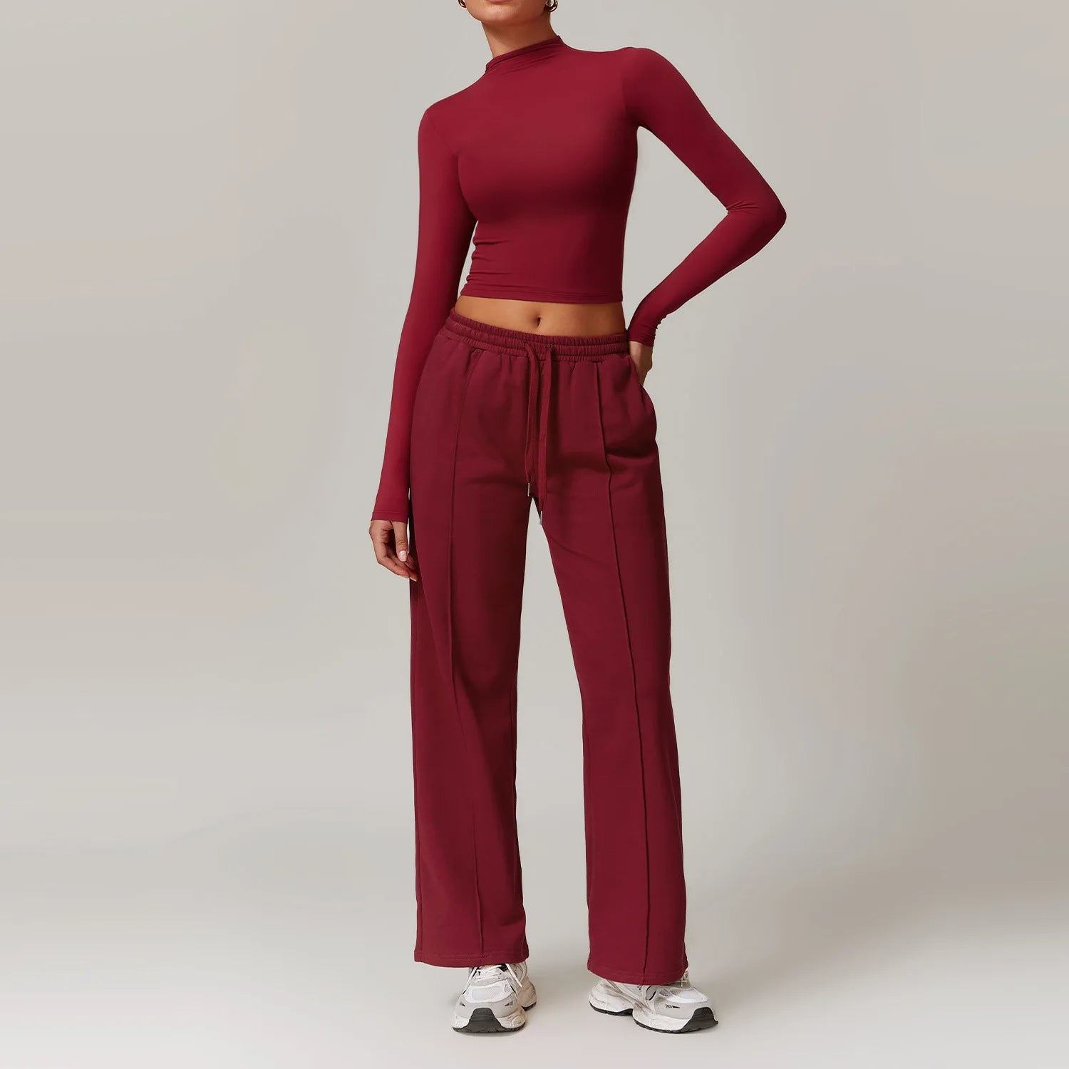 Sportswear 2 Pieces Yoga Set Gym Clothes Sportswear Yoga Suits For Women Fitness Set Tracksuits Sports Long Sleeved Gym Trousers