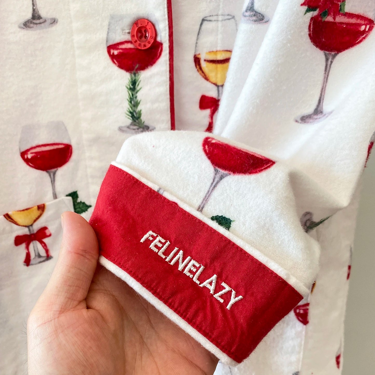 Women’s Cotton Cartoon Pajama Set – Long Sleeve Shirt & Pants Holiday Loungewear