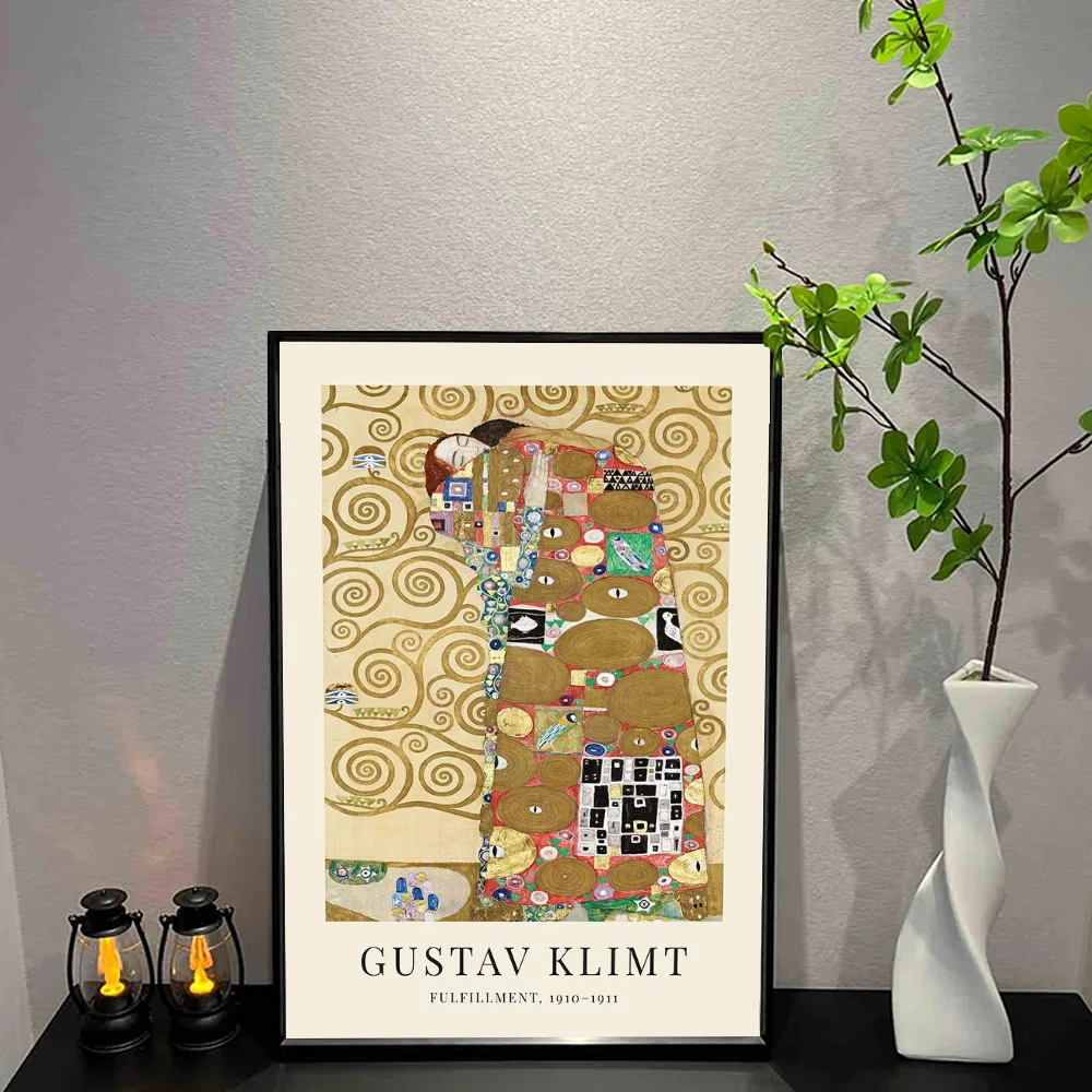 G-Gustav Klimt Poster Wall Art Print Poster Decorative Mural Modern Home Decor Birthday Gift Unframed Canvas Garage Room